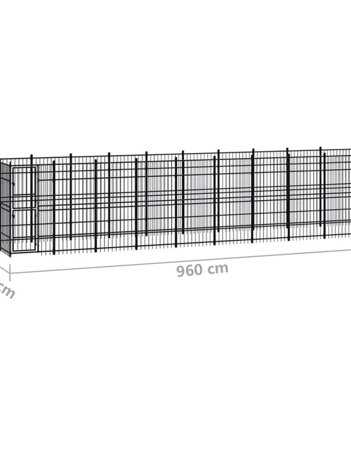 Загрузите изображение в средство просмотра галереи, Padoc pentru câini de exterior, 18,43 m², oțel - Lando
