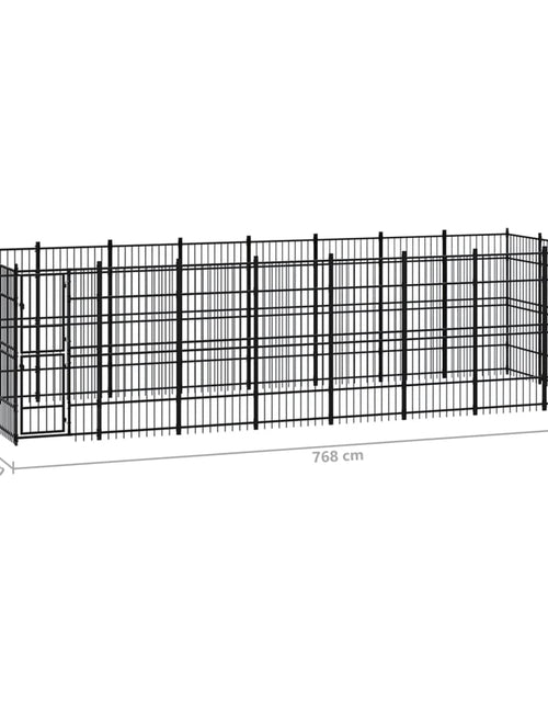 Încărcați imaginea în vizualizatorul Galerie, Padoc pentru câini de exterior, 22,12 m², oțel - Lando
