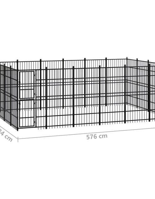 Загрузите изображение в средство просмотра галереи, Padoc pentru câini de exterior, 22,12 m², oțel - Lando
