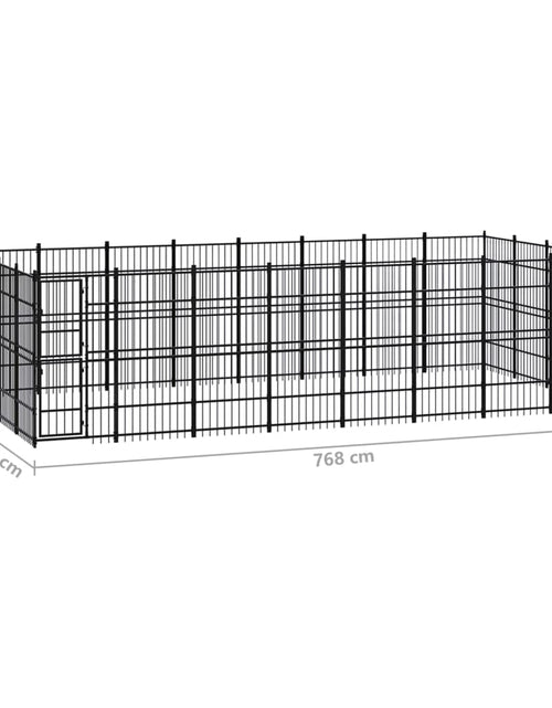 Încărcați imaginea în vizualizatorul Galerie, Padoc pentru câini de exterior, 29,49 m², oțel - Lando
