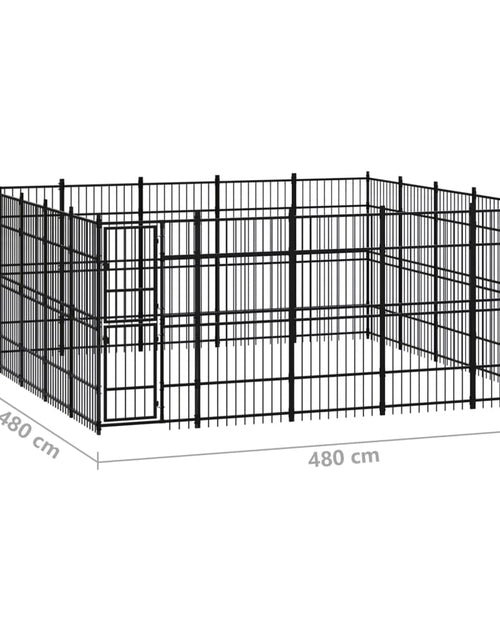 Încărcați imaginea în vizualizatorul Galerie, Padoc pentru câini de exterior, 23,04 m², oțel - Lando
