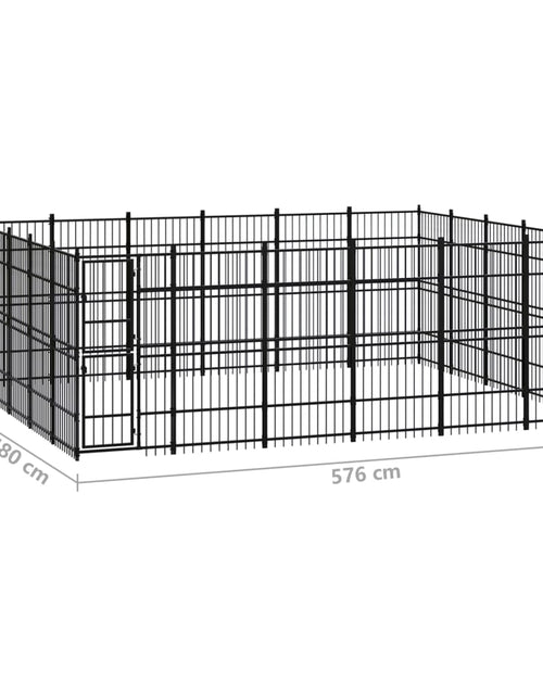 Загрузите изображение в средство просмотра галереи, Padoc pentru câini de exterior, 27,65 m², oțel - Lando

