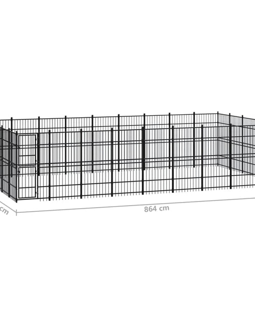 Încărcați imaginea în vizualizatorul Galerie, Padoc pentru câini de exterior, 41,47 m², oțel - Lando
