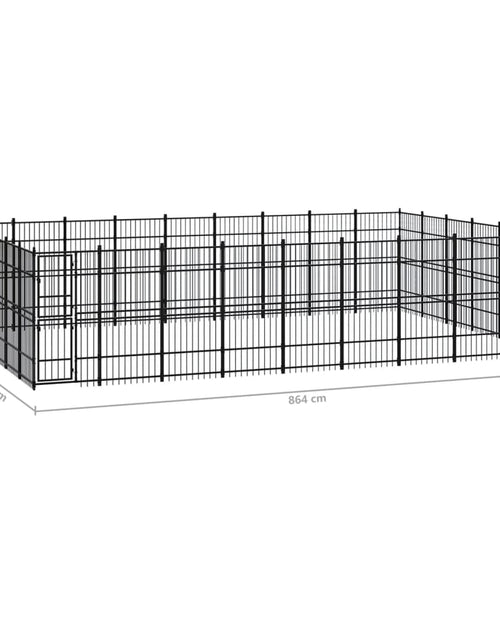 Încărcați imaginea în vizualizatorul Galerie, Padoc pentru câini de exterior, 49,77 m², oțel - Lando
