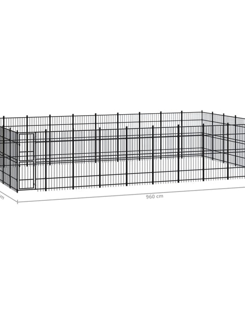 Încărcați imaginea în vizualizatorul Galerie, Padoc pentru câini de exterior, 55,3 m², oțel - Lando

