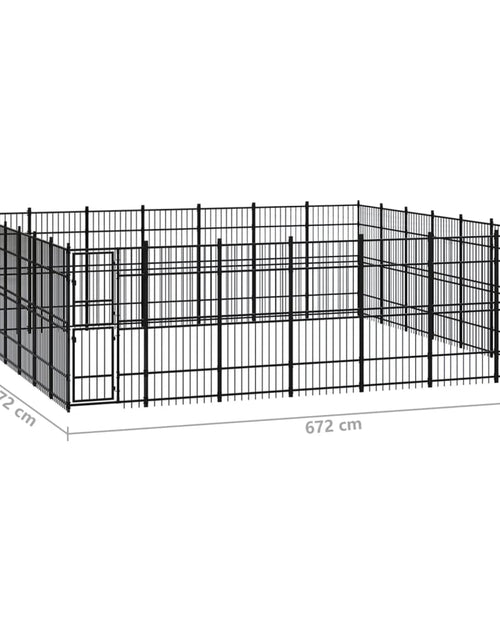Загрузите изображение в средство просмотра галереи, Padoc pentru câini de exterior, 45,16 m², oțel - Lando

