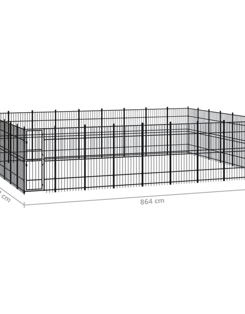 Încărcați imaginea în vizualizatorul Galerie, Padoc pentru câini de exterior, 58,06 m², oțel - Lando

