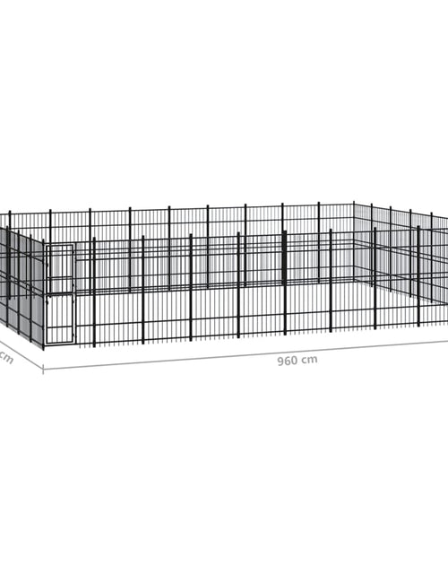 Загрузите изображение в средство просмотра галереи, Padoc pentru câini de exterior, 64,51 m², oțel - Lando
