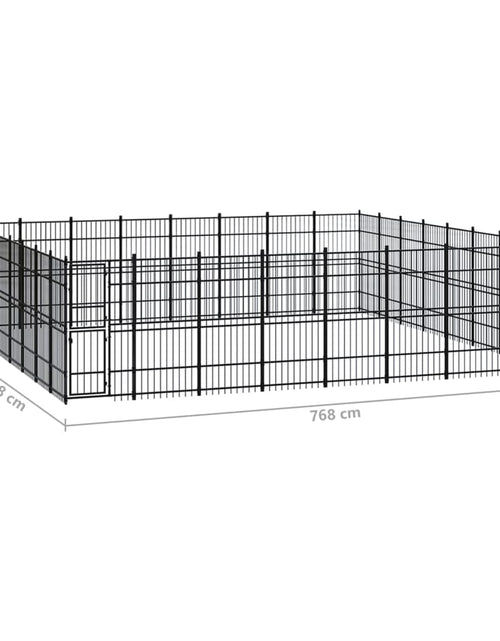 Încărcați imaginea în vizualizatorul Galerie, Padoc pentru câini de exterior, 58,98 m², oțel - Lando
