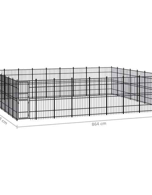 Încărcați imaginea în vizualizatorul Galerie, Padoc pentru câini de exterior, 66,36 m², oțel - Lando
