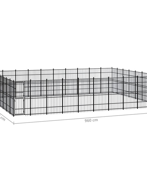 Загрузите изображение в средство просмотра галереи, Padoc pentru câini de exterior, 73,73 m², oțel - Lando
