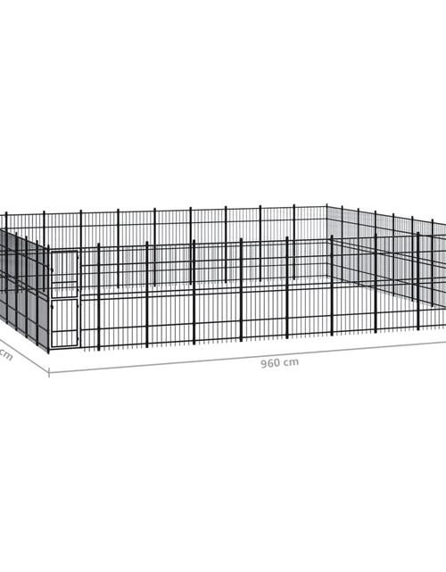 Загрузите изображение в средство просмотра галереи, Padoc pentru câini de exterior, 82,94 m², oțel - Lando
