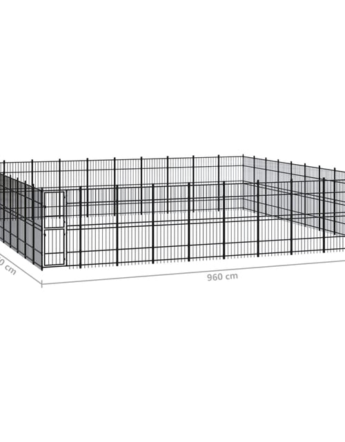 Încărcați imaginea în vizualizatorul Galerie, Padoc pentru câini de exterior, 92,16 m², oțel - Lando
