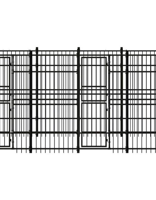 Загрузите изображение в средство просмотра галереи, Padoc pentru câini de exterior, 7,37 m², oțel - Lando
