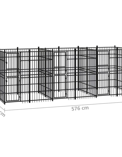 Загрузите изображение в средство просмотра галереи, Padoc pentru câini de exterior, 11,06 m², oțel - Lando
