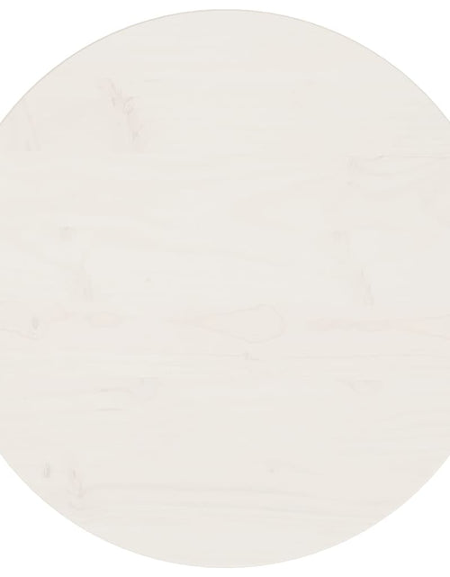 Încărcați imaginea în vizualizatorul Galerie, Blat de masă, alb, Ø50x2,5 cm, lemn masiv de pin - Lando

