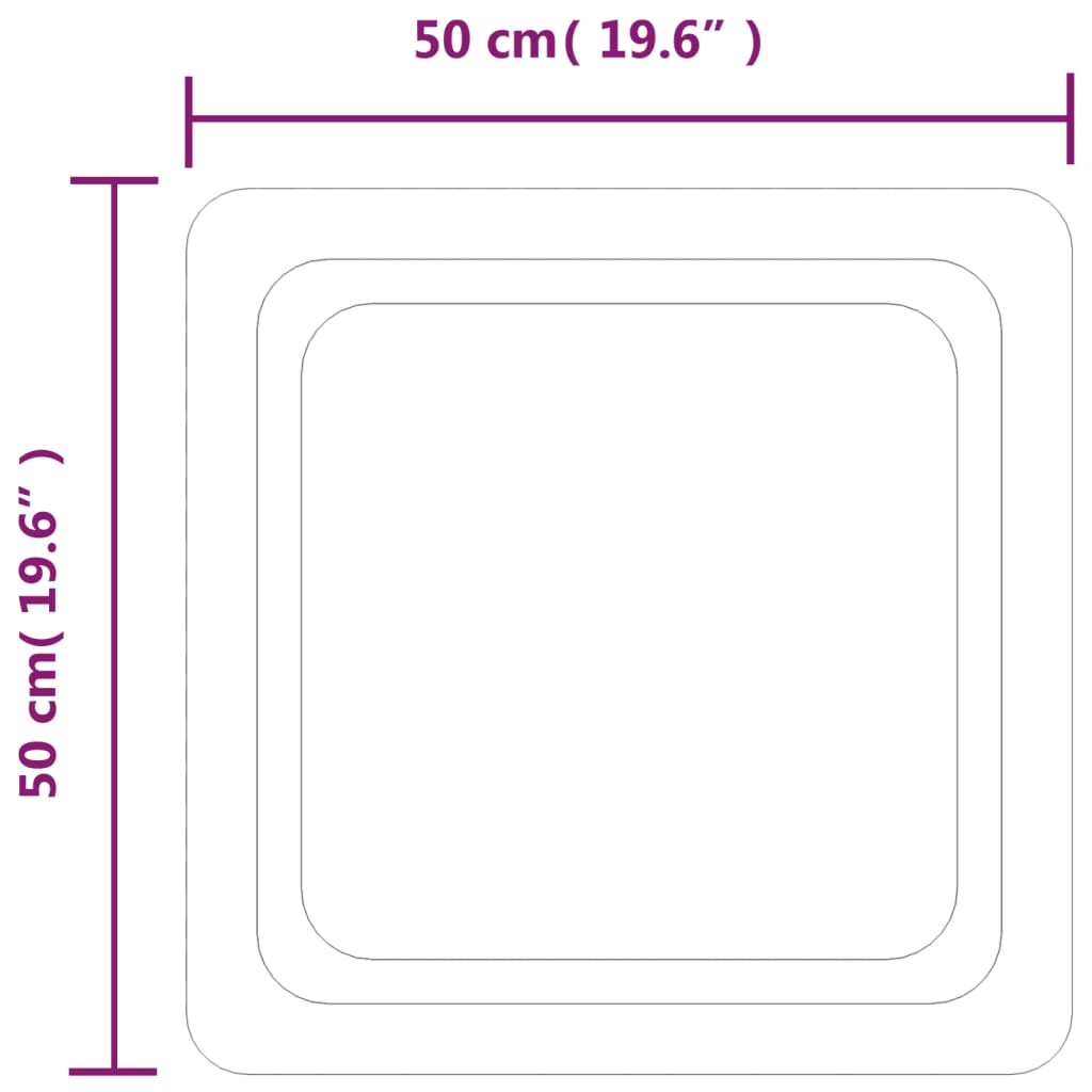 Oglindă de baie cu LED, 50x50 cm - Lando