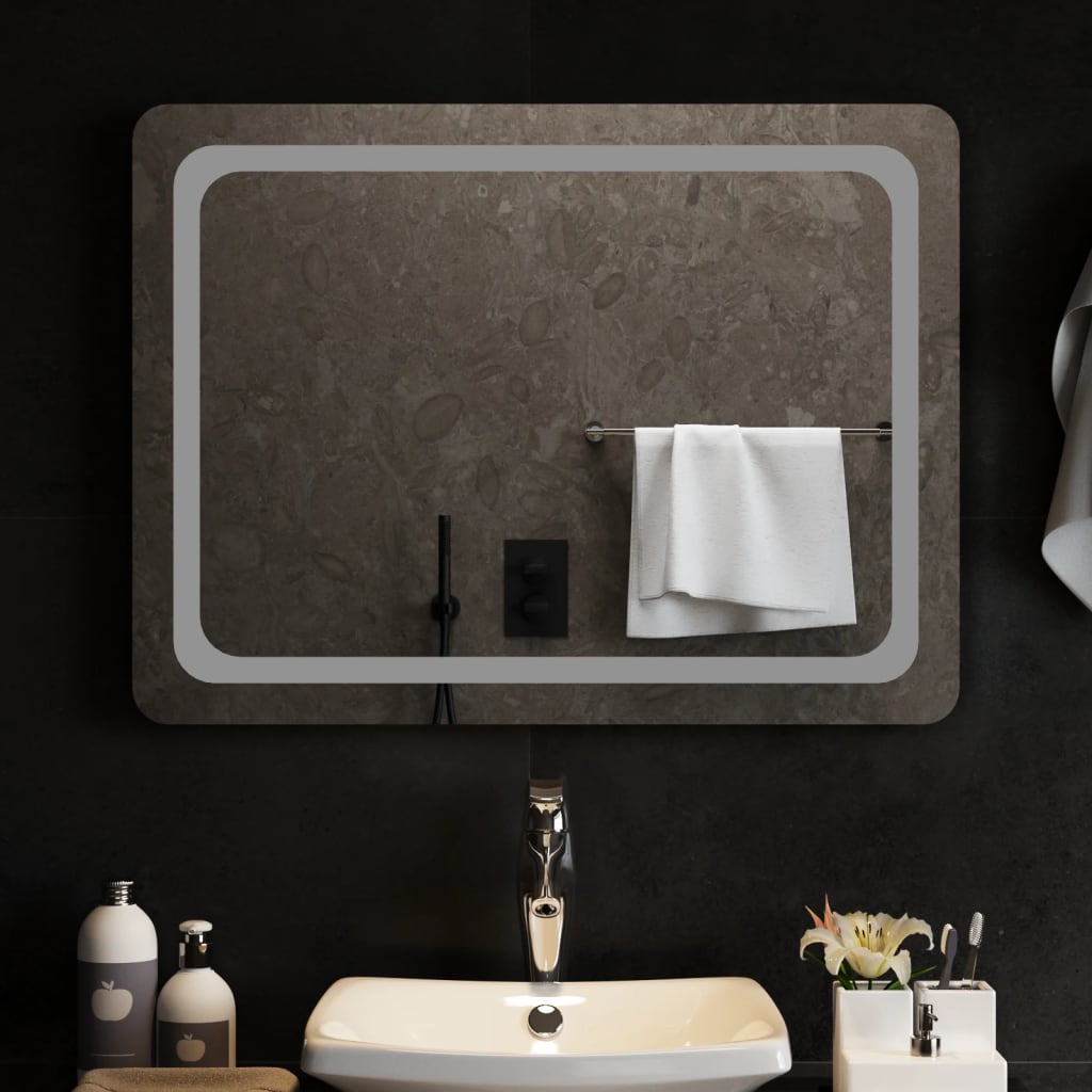 Oglindă de baie cu LED, 80x60 cm - Lando