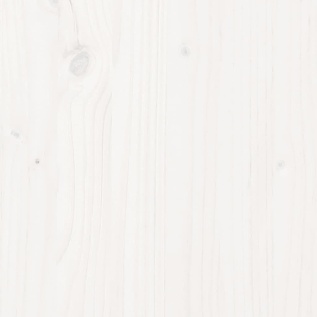 Cadru de pat dublu 4FT6, alb, 135x190 cm, lemn masiv de pin - Lando