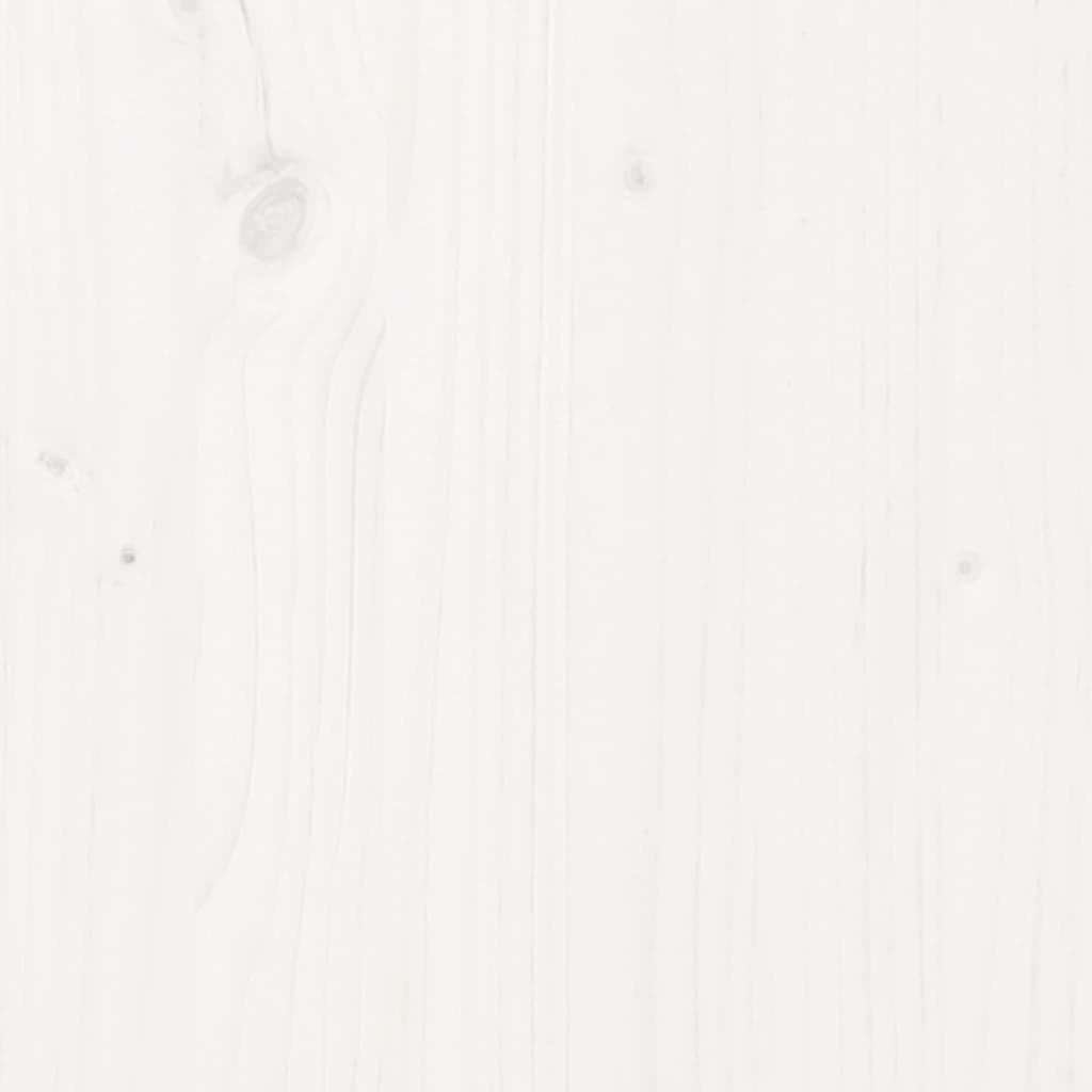 Cadru de pat King Size 5FT, alb, 150x200 cm, lemn masiv de pin - Lando
