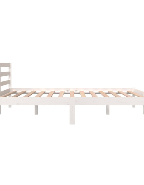Încărcați imaginea în vizualizatorul Galerie, Cadru de pat Super King 6FT, alb, 180x200 cm, lemn masiv de pin - Lando
