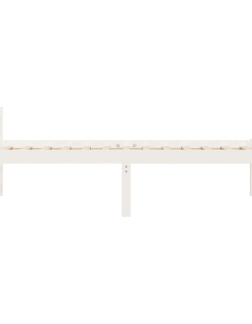 Încărcați imaginea în vizualizatorul Galerie, Pat pentru seniori mic single, alb, 75x190 cm, lemn masiv pin - Lando
