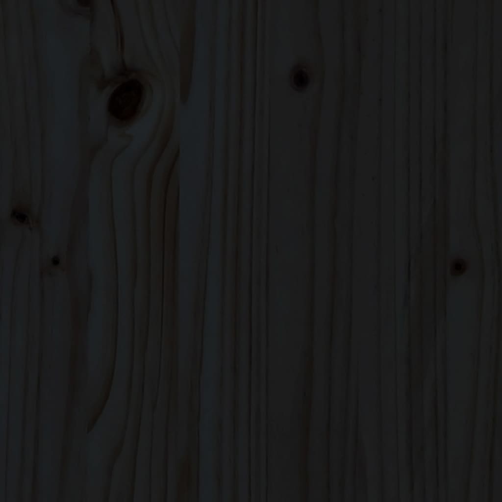 Pat pentru seniori dublu, negru, 135x190 cm, lemn masiv de pin - Lando