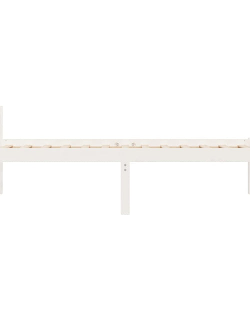 Încărcați imaginea în vizualizatorul Galerie, Pat pentru seniori, alb, 100x200 cm, lemn masiv de pin - Lando
