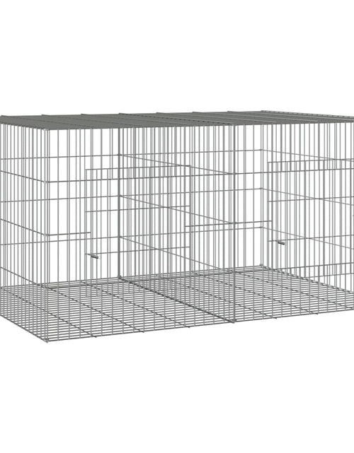 Încărcați imaginea în vizualizatorul Galerie, Cușcă pentru iepuri, 2 panouri, 110x79x54 cm, fier galvanizat Lando - Lando
