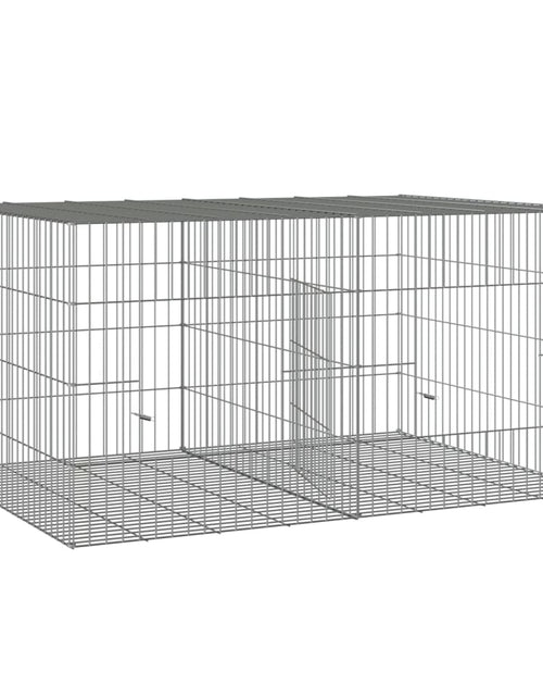 Încărcați imaginea în vizualizatorul Galerie, Cușcă pentru iepuri, 2 panouri, 110x79x54 cm, fier galvanizat Lando - Lando
