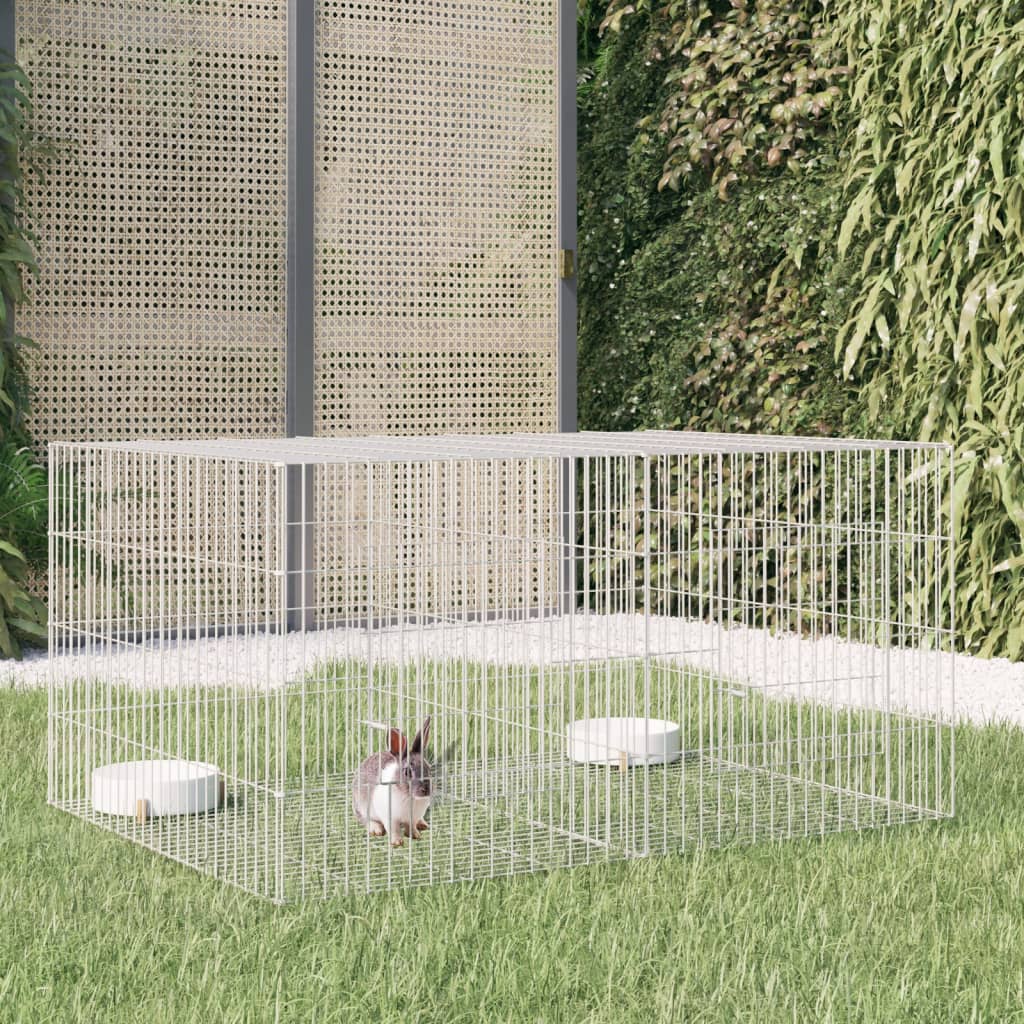Cușcă pentru iepuri, 2 panouri, 110x79x54 cm, fier galvanizat Lando - Lando