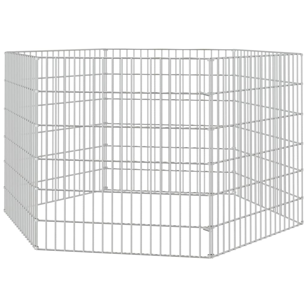 Cușcă pentru iepuri, 6 panouri, 54x60 cm, fier galvanizat - Lando