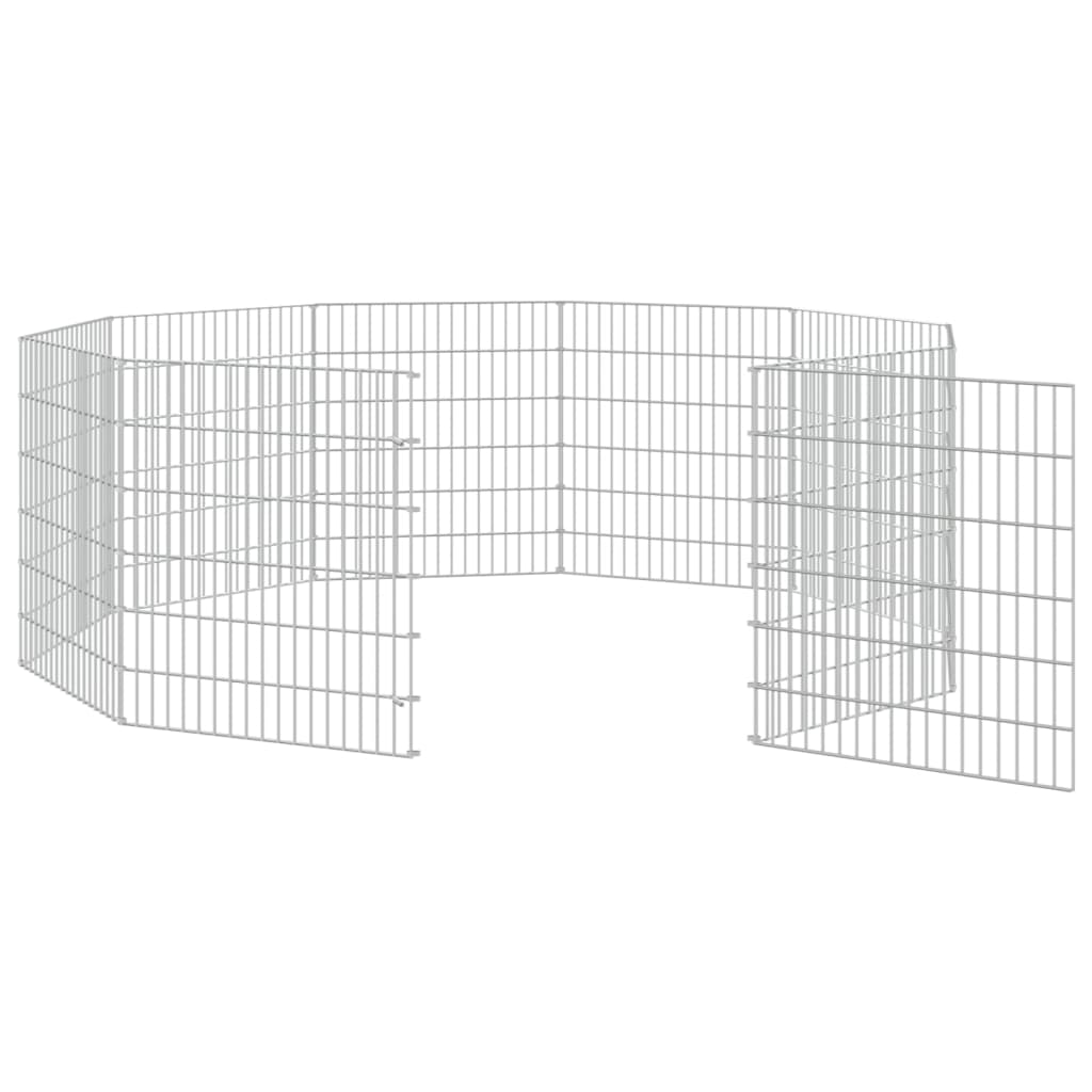 Cușcă pentru iepuri, 10 panouri, 54x60 cm, fier galvanizat - Lando