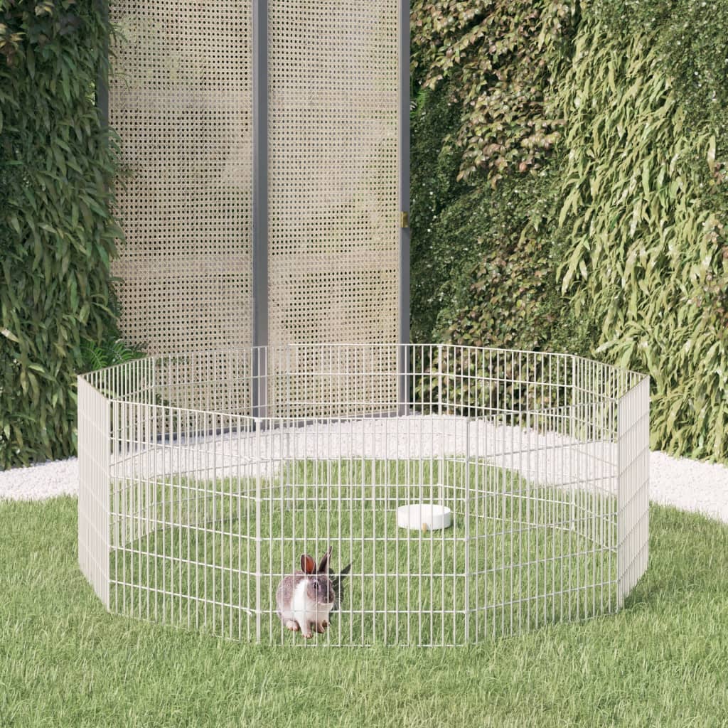Cușcă pentru iepuri, 10 panouri, 54x60 cm, fier galvanizat - Lando
