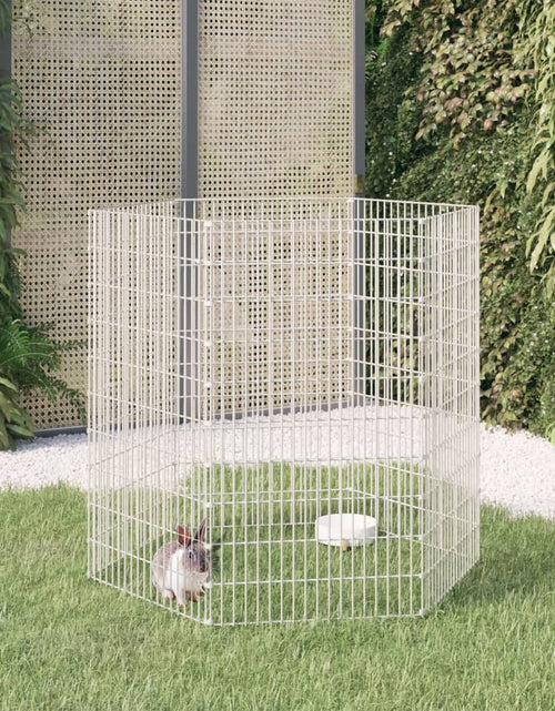 Încărcați imaginea în vizualizatorul Galerie, Cușcă pentru iepuri, 6 panouri, 54x100 cm, fier galvanizat Lando - Lando
