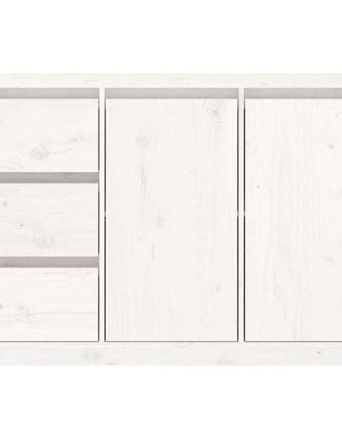 Загрузите изображение в средство просмотра галереи, Servantă, alb, 111x34x75 cm, lemn masiv de pin - Lando
