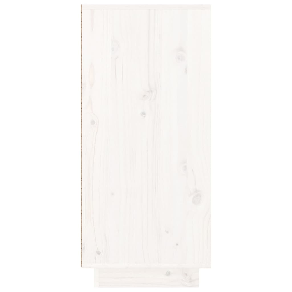 Servantă, alb, 110x34x75 cm, lemn masiv de pin Lando - Lando
