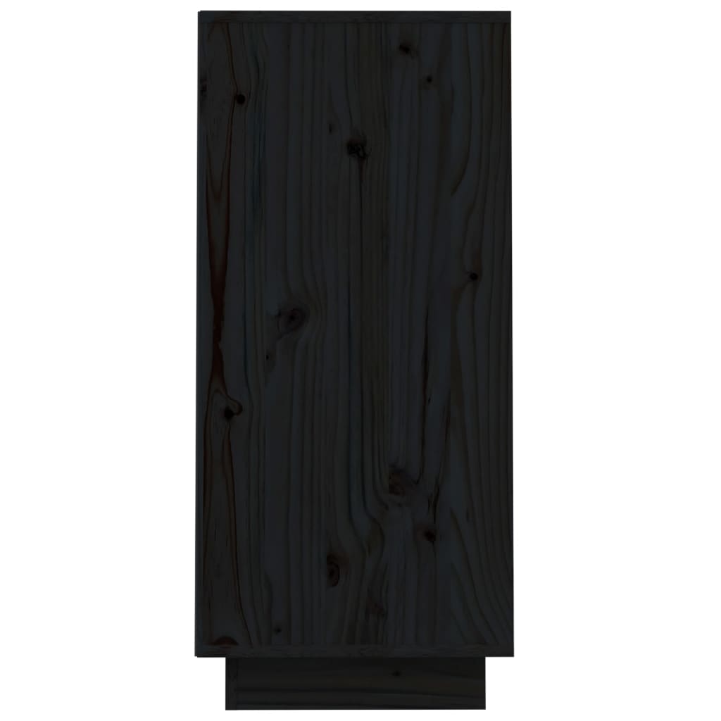 Dulap consolă, negru, 60x34x75 cm, lemn masiv de pin Lando - Lando