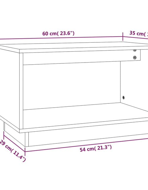 Încărcați imaginea în vizualizatorul Galerie, Comodă TV, alb, 60x35x35 cm, lemn masiv de pin Lando - Lando
