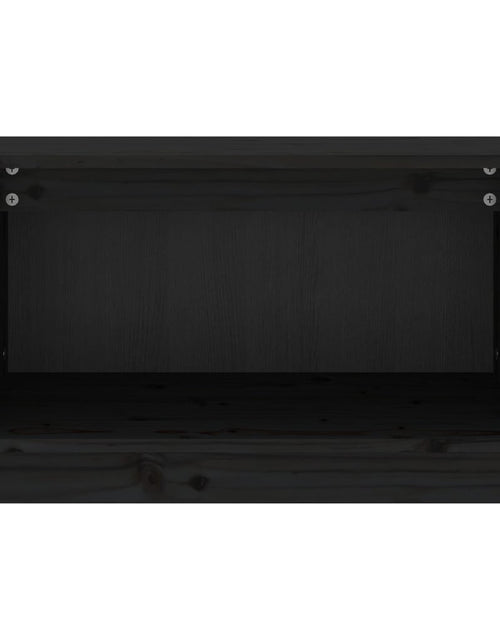 Încărcați imaginea în vizualizatorul Galerie, Comodă TV, negru, 60x35x35 cm, lemn masiv de pin Lando - Lando

