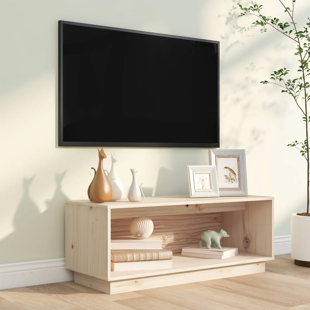 Comodă TV, 90x35x35 cm, lemn masiv de pin Lando - Lando
