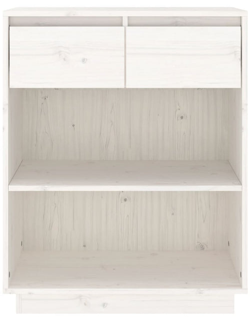Încărcați imaginea în vizualizatorul Galerie, Dulap consolă, alb, 60x34x75 cm, lemn masiv de pin Lando - Lando
