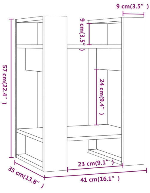 Încărcați imaginea în vizualizatorul Galerie, Bibliotecă/Separator cameră, alb, 41x35x57 cm, lemn masiv pin Lando - Lando
