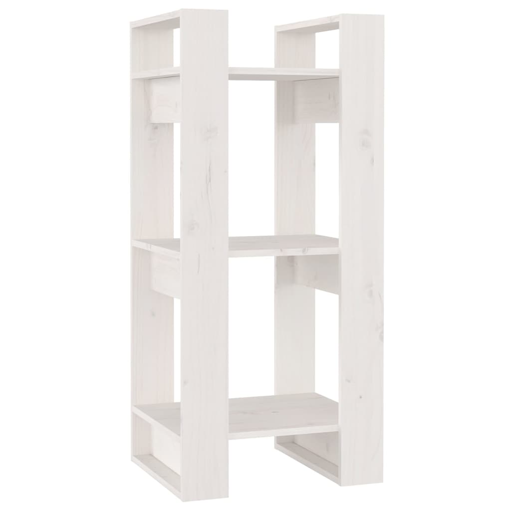Bibliotecă/Separator cameră, alb, 41x35x91 cm, lemn masiv pin Lando - Lando