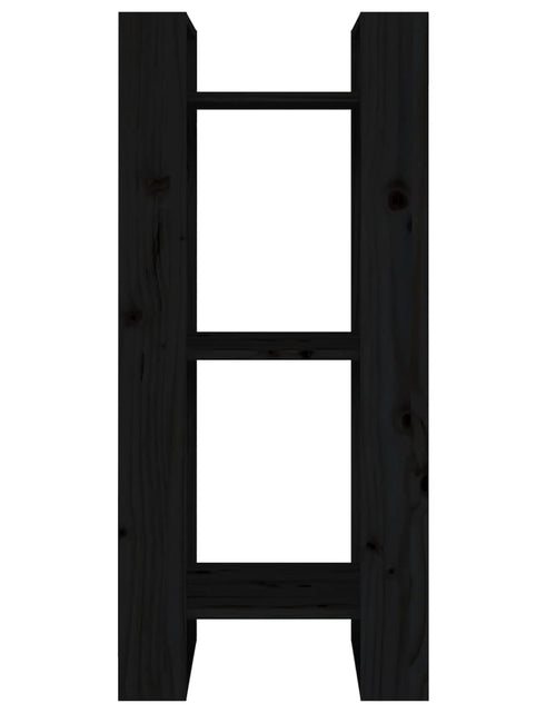 Загрузите изображение в средство просмотра галереи, Bibliotecă/Separator cameră, negru, 41x35x91 cm, lemn masiv pin Lando - Lando
