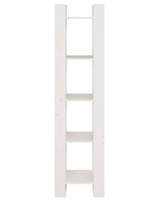 Încărcați imaginea în vizualizatorul Galerie, Bibliotecă/Separator cameră, alb, 41x35x160 cm, lemn masiv pin Lando - Lando
