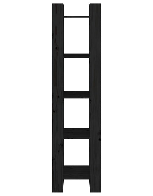 Загрузите изображение в средство просмотра галереи, Bibliotecă/Separator cameră negru 41x35x160 cm lemn masiv pin Lando - Lando
