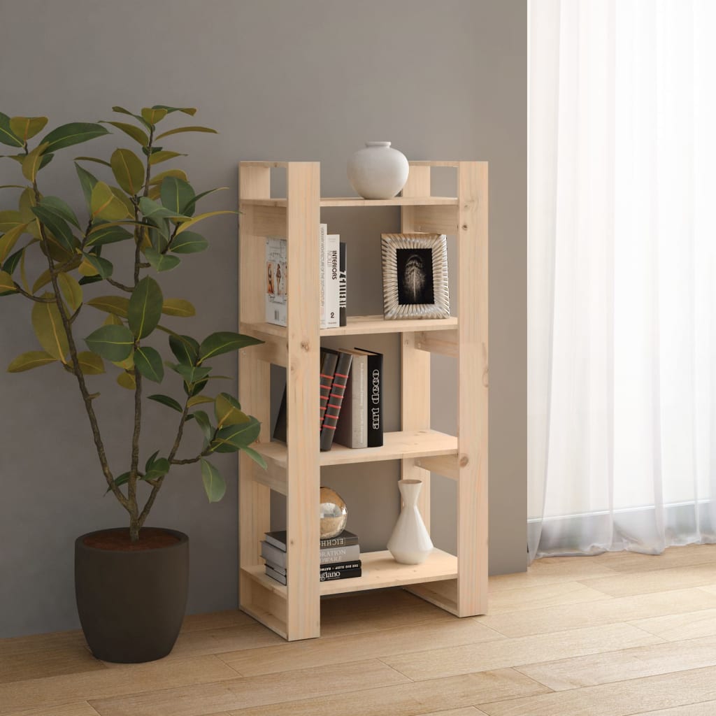Bibliotecă/Separator cameră, 60x35x125 cm, lemn masiv de pin Lando - Lando