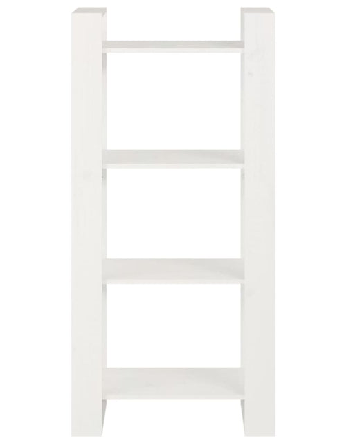 Încărcați imaginea în vizualizatorul Galerie, Bibliotecă/Separator cameră,alb, 60x35x125 cm, lemn masiv pin Lando - Lando
