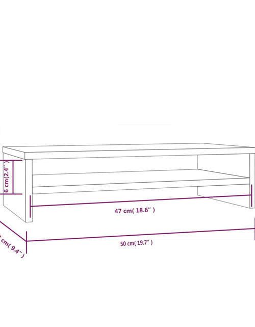 Загрузите изображение в средство просмотра галереи, Stand pentru monitor, 50x24x13 cm, lemn masiv de pin Lando - Lando
